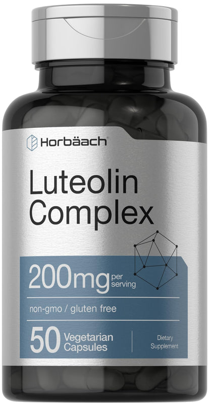 Horbäach Luteolin Complex Supplement with Rutin – 50 Capsules | Vegetarian, Non-GMO & Gluten Free Flavonoid Formula