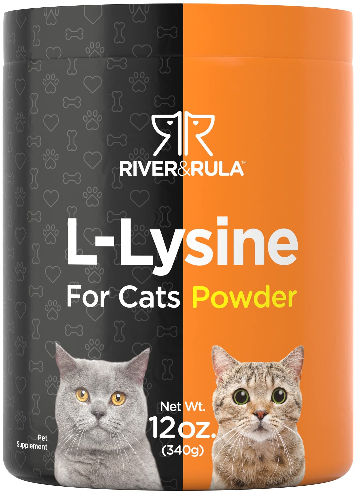 Horbäach L-Lysine Powder for Cats 500mg | 12oz | Cat Health Supplement | River & RULA