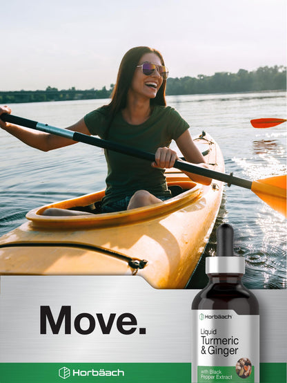 Horbaach Turmeric & Ginger Drops – 4 oz | Black Pepper Extract | Vegan & Gluten Free