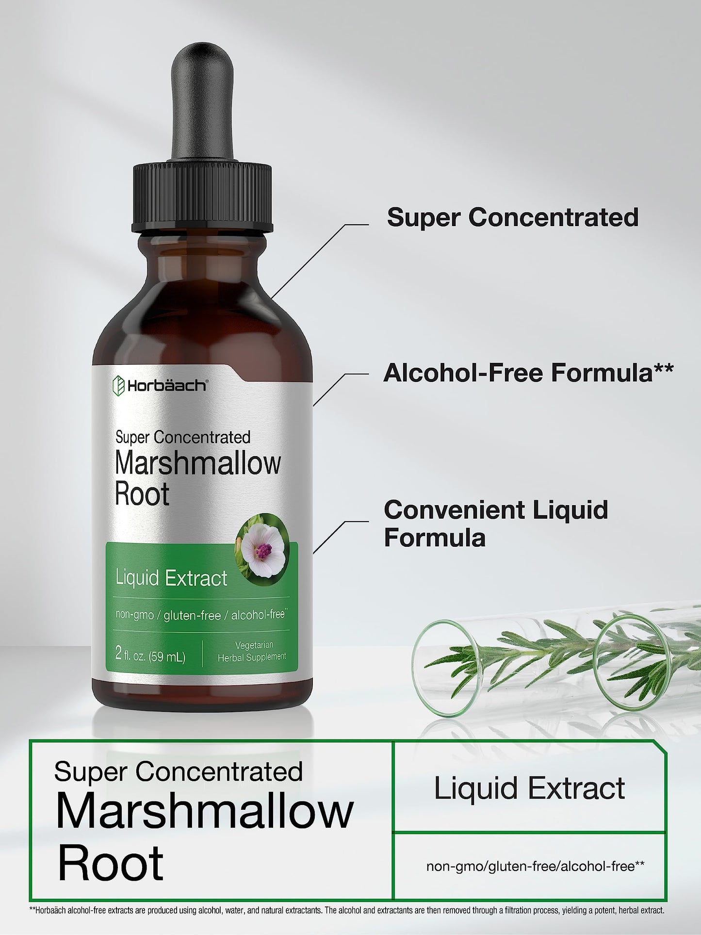Horbäach Marshmallow Root Extract Tincture 2 fl oz – Alcohol Free