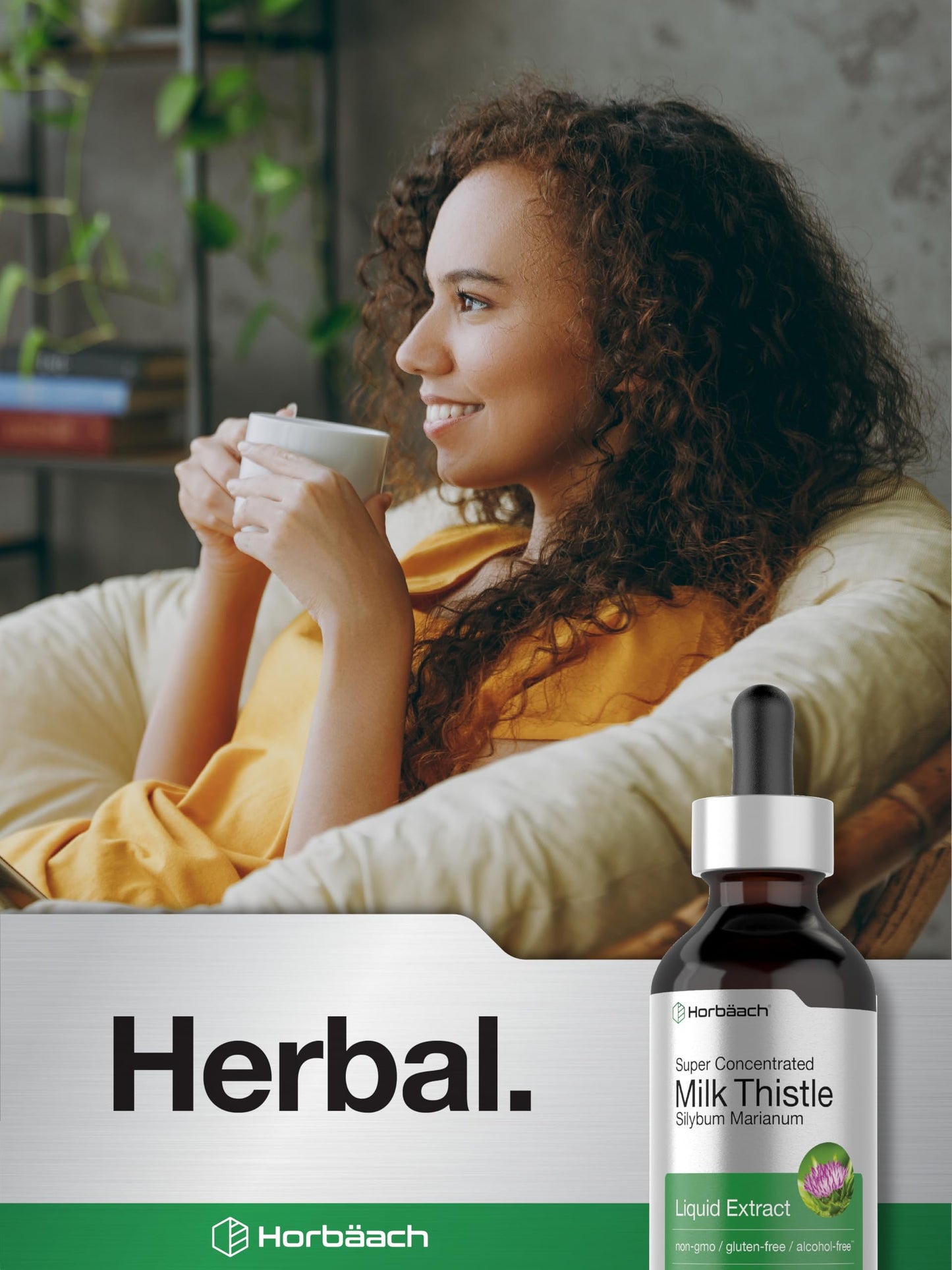 Horbäach Milk Thistle Extract Liquid – 2 fl oz, Alcohol Free, Vegetarian, Non-GMO & Gluten Free
