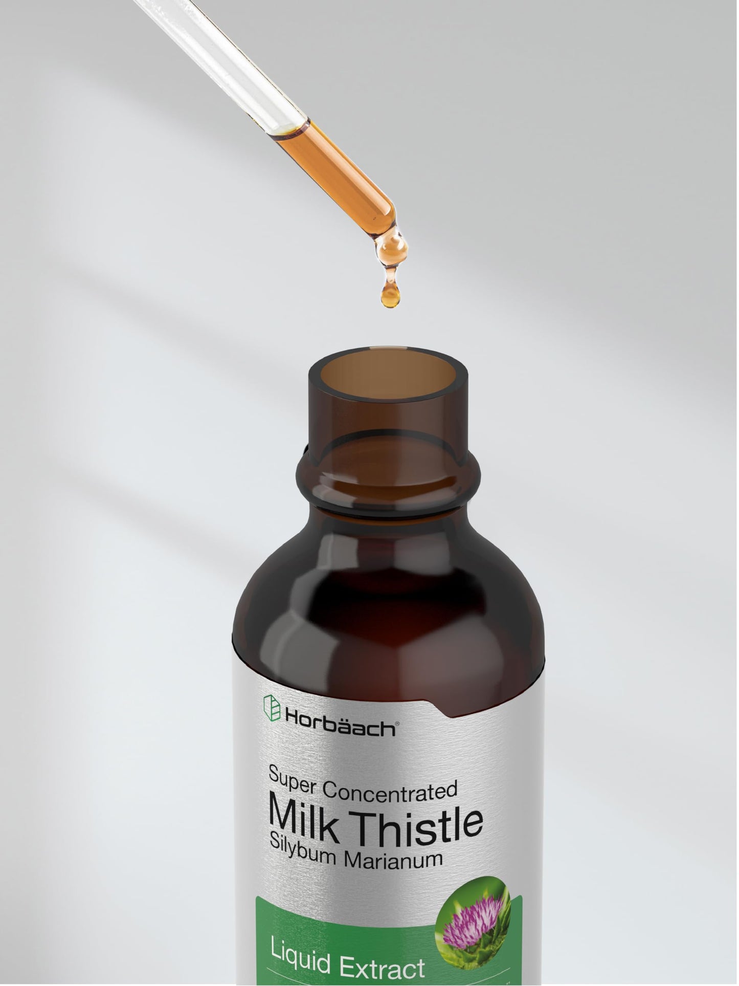 Horbäach Milk Thistle Extract Liquid – 2 fl oz, Alcohol Free, Vegetarian, Non-GMO & Gluten Free
