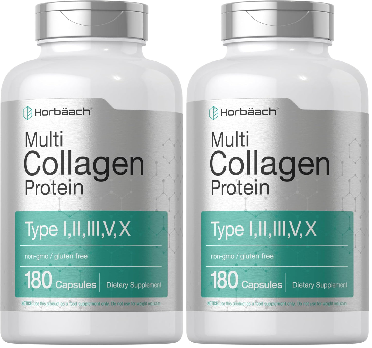 Horbäach Multi Collagen Protein 2000 mg | 180 Caps | Keto & Paleo