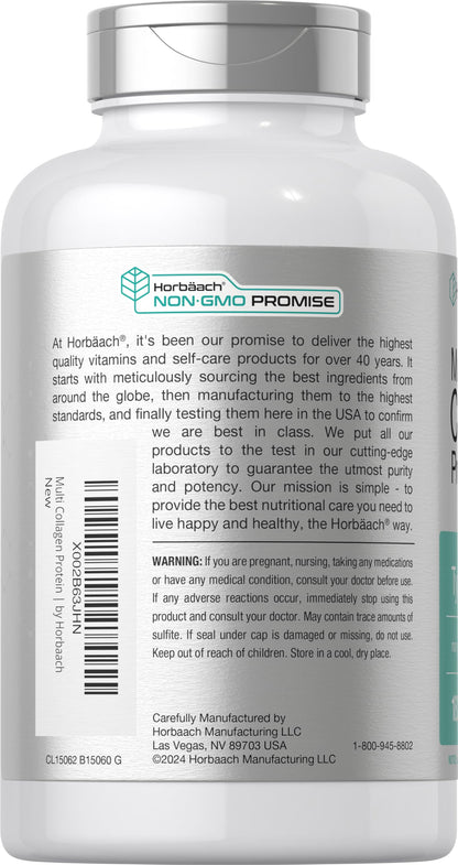 Horbäach Multi Collagen Protein 2000 mg | 180 Caps | Keto & Paleo