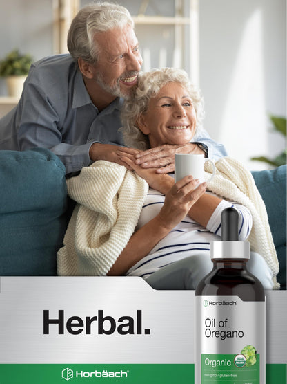Horbäach Organic Oil of Oregano Drops 4 fl oz – Vegan, Non-GMO, Gluten Free