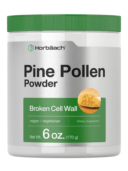 Horbäach Pine Pollen Powder - 6 oz | Nature's Superfood | Non-GMO, Vegetarian, Gluten Free