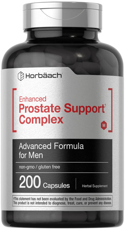Horbaach Prostate Support for Men – 200 Capsules | Saw Palmetto, Pygeum & Nettle