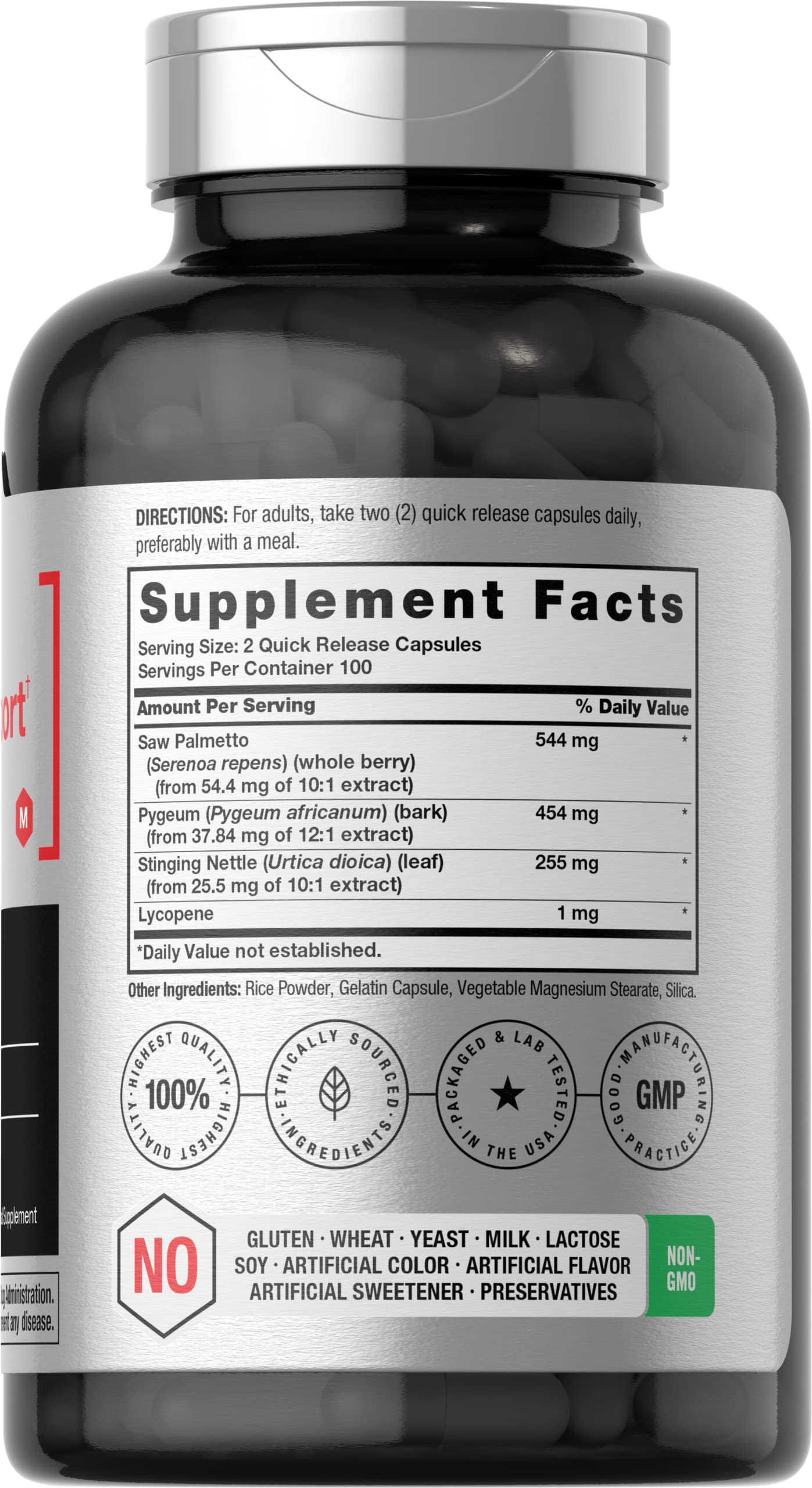 Horbaach Prostate Support for Men – 200 Capsules | Saw Palmetto, Pygeum & Nettle