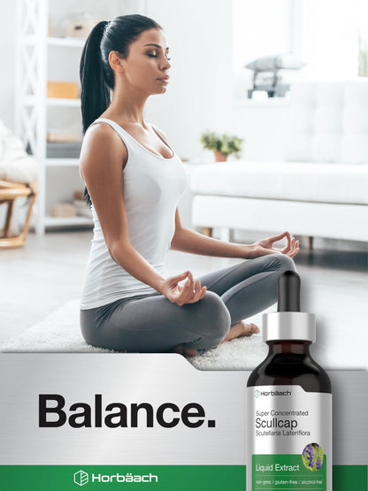 Horbaach Scullcap Herb Tincture - 2 fl oz - Alcohol-Free, Non-GMO & Gluten Free