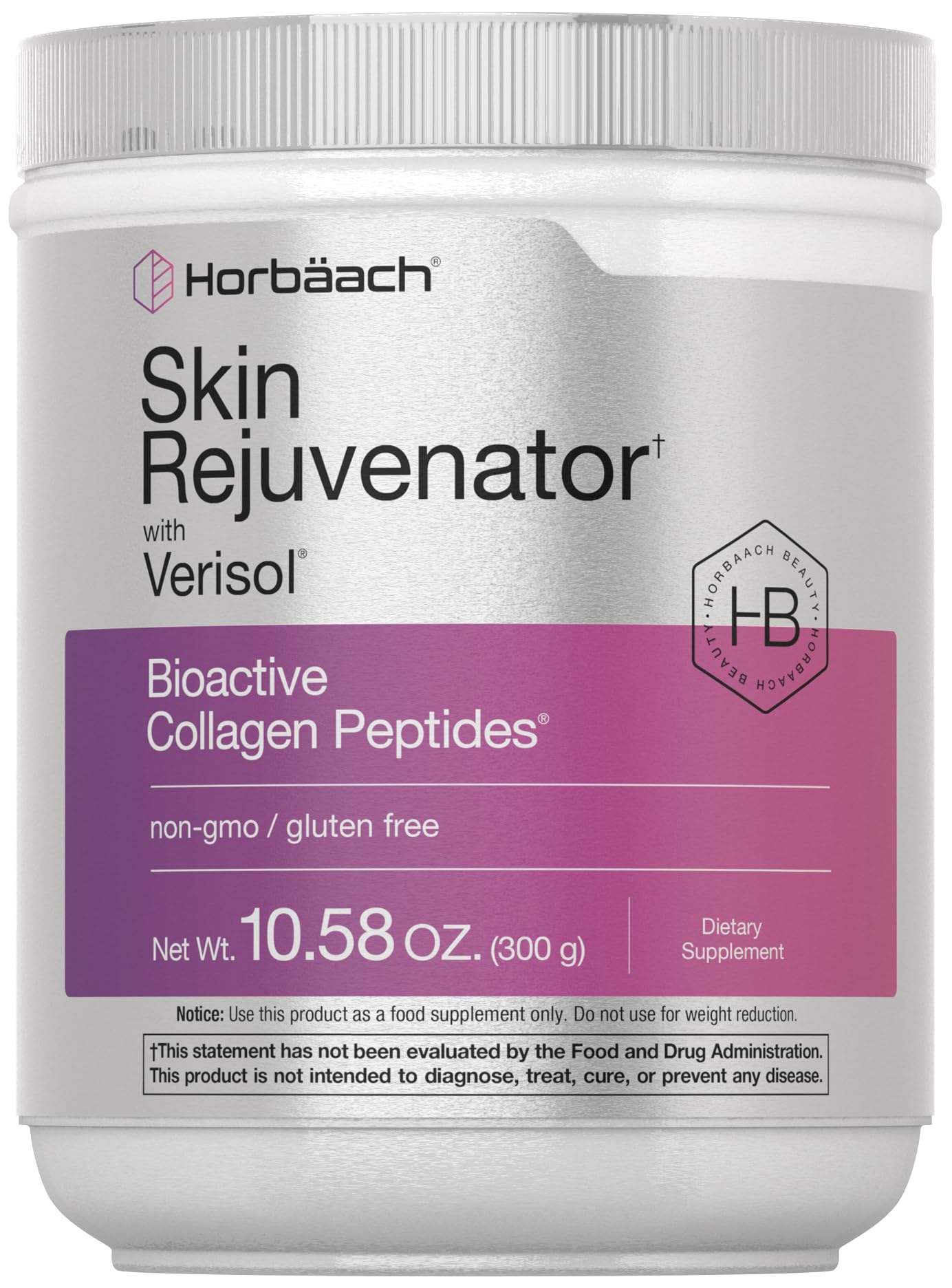 Horbäach Skin Rejuvenator with Verisol – Bioactive Collagen Peptides (Types I & III) 10.58 oz