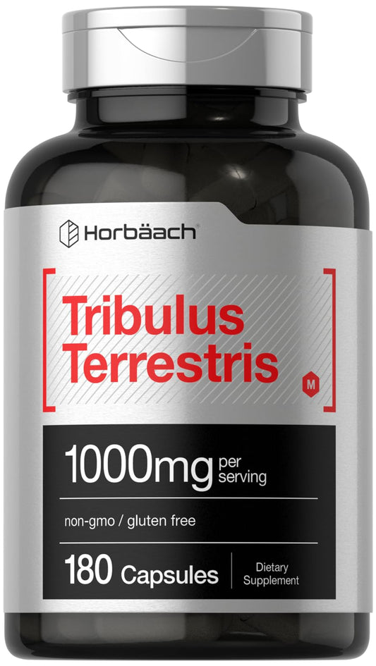 Horbaach Tribulus Terrestris for Men – 1000 mg, 180 Capsules | Non-GMO & Gluten Free BritishVita | Premium UK Vitamins & Wellness Supplements