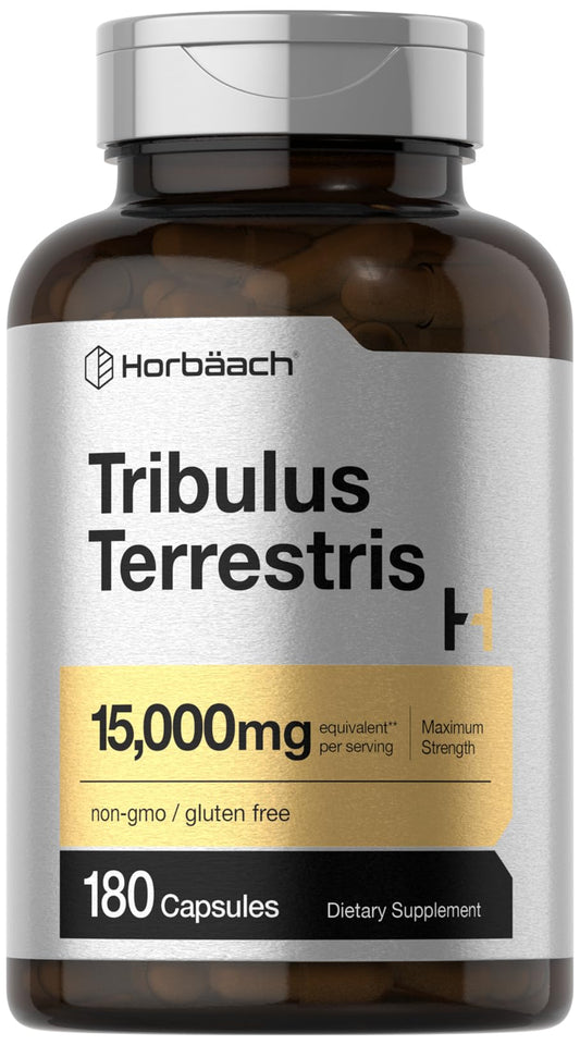 Horbäach Tribulus Terrestris for Men 15000mg | 180 Capsules BritishVita | Premium UK Vitamins & Wellness Supplements