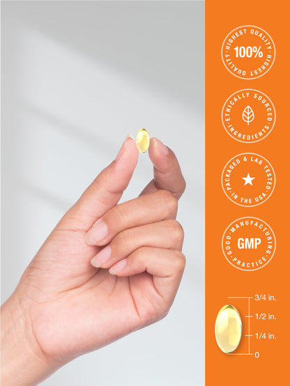 Horbäach Vitamin D3 10000 IU – 500 Softgels | Non-GMO, Gluten Free