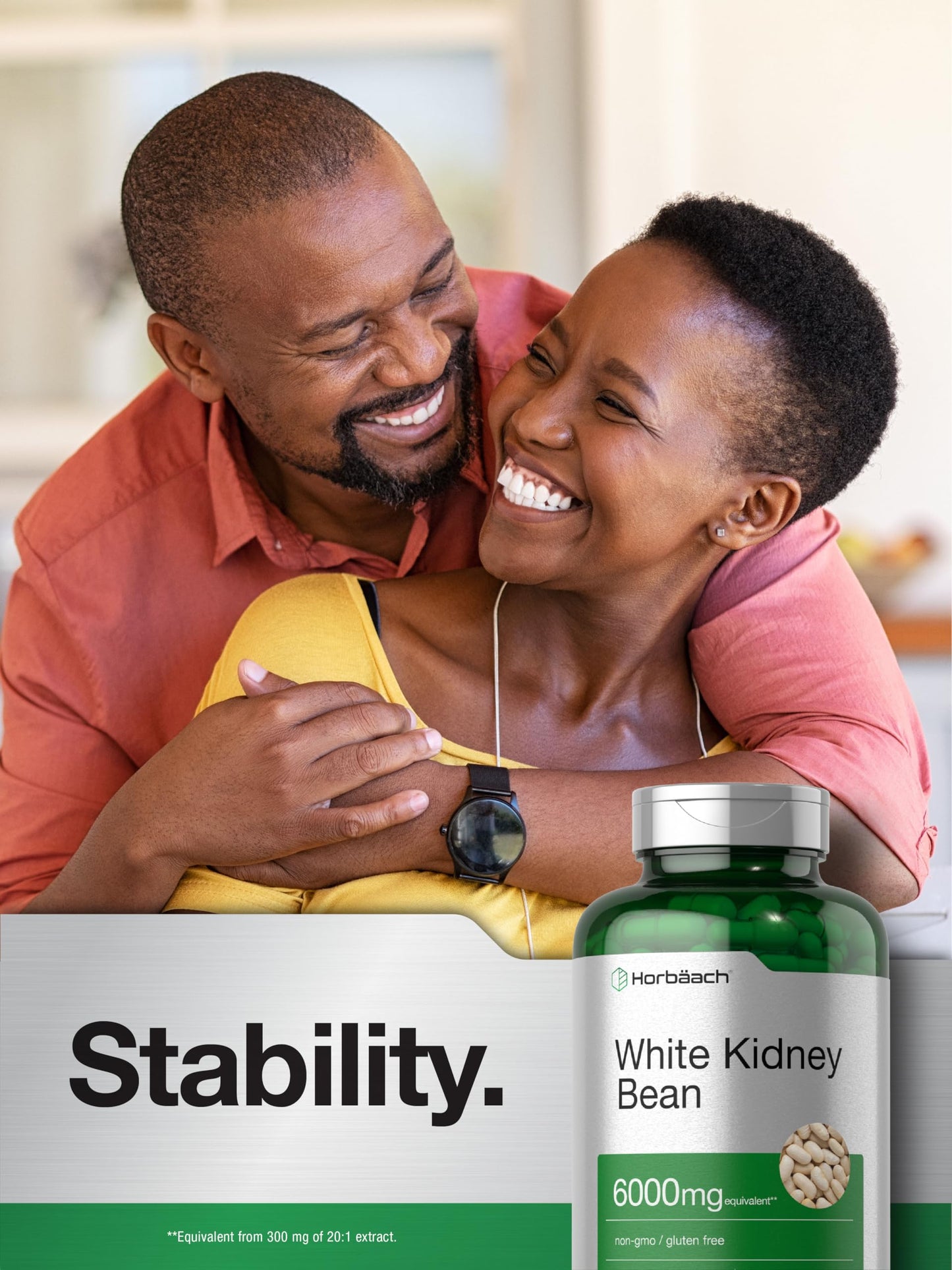 Horbäach White Kidney Bean Extract Capsules - 6000mg, 400 Count, Non-GMO & Gluten Free