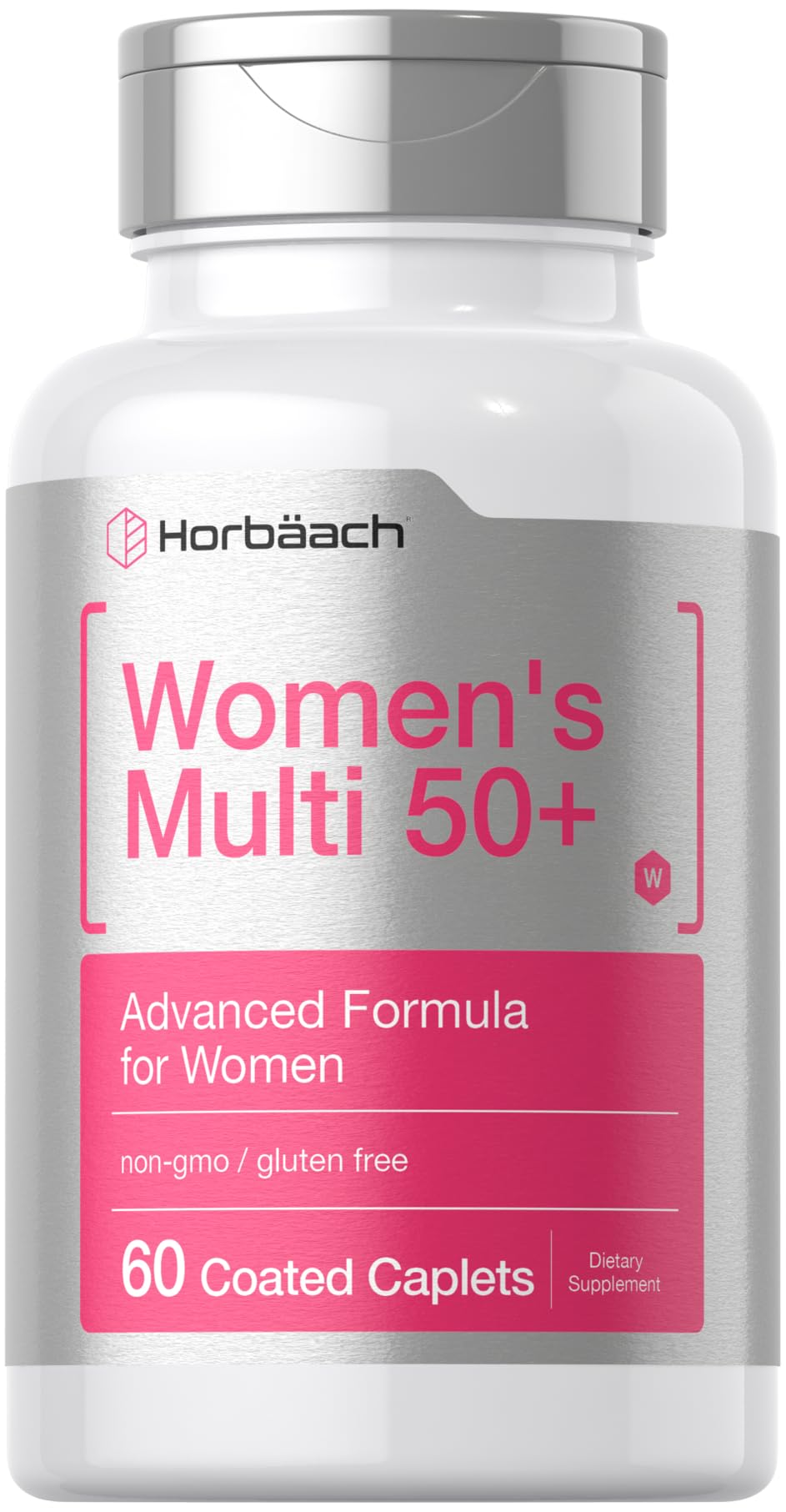 Horbäach Women's Multivitamin 50 Plus | 60 Coated Caplets | Advanced Vitamin Formula | Non-GMO & Gluten Free Supplement