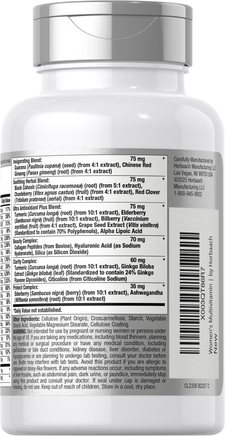 Horbäach Women's Multivitamin 50 Plus | 60 Coated Caplets | Advanced Vitamin Formula | Non-GMO & Gluten Free Supplement
