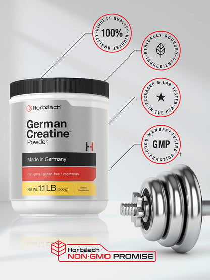 Horbäach German Creatine Powder 500g – Creapure, Made in Germany
