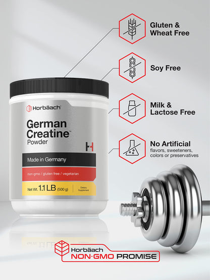 Horbäach German Creatine Powder 500g – Creapure, Made in Germany