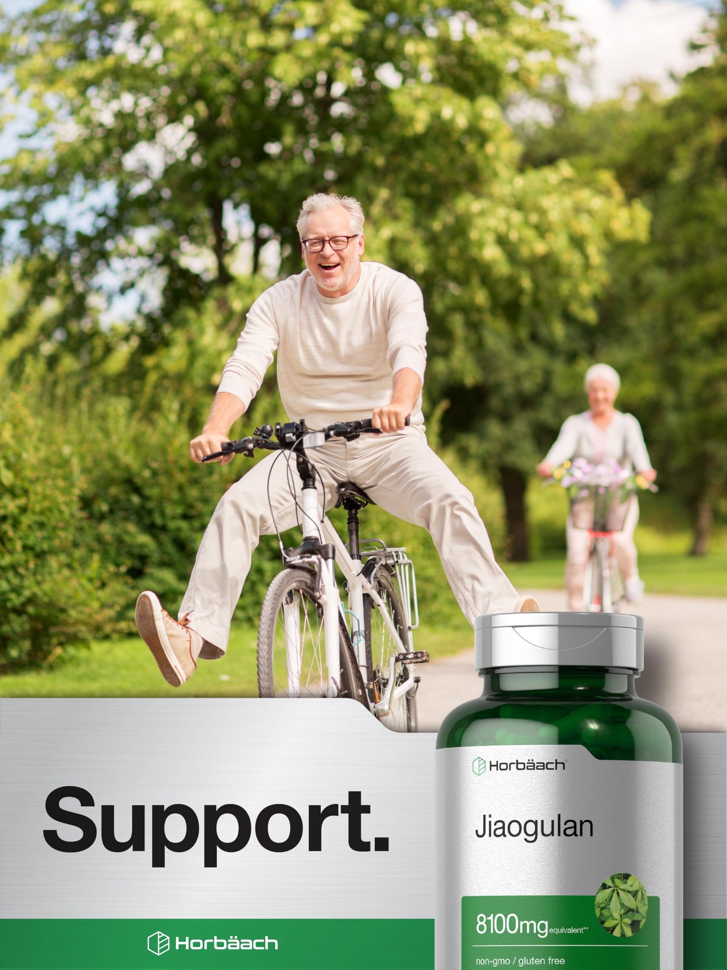 Horbäach Jiaogulan Capsules | 8100 mg per Serving | 120 Count | Gynostemma Pentaphyllum | Non-GMO, Gluten Free