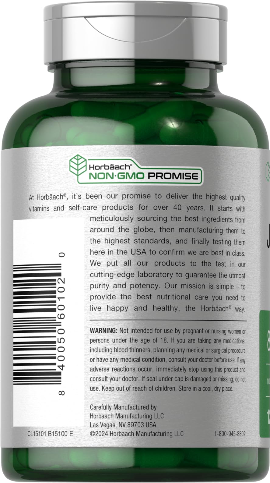 Horbäach Jiaogulan Capsules | 8100 mg per Serving | 120 Count | Gynostemma Pentaphyllum | Non-GMO, Gluten Free