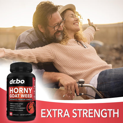 Horny Goat Weed For Men and Women - 1590mg Extra Max Male Enhancement, Stamina, Endurance, Performance - Maca Root, Tribulus, Muira Puama, L Arginine Ginseng Hornygoatweed for Men & Women - 60 Pills