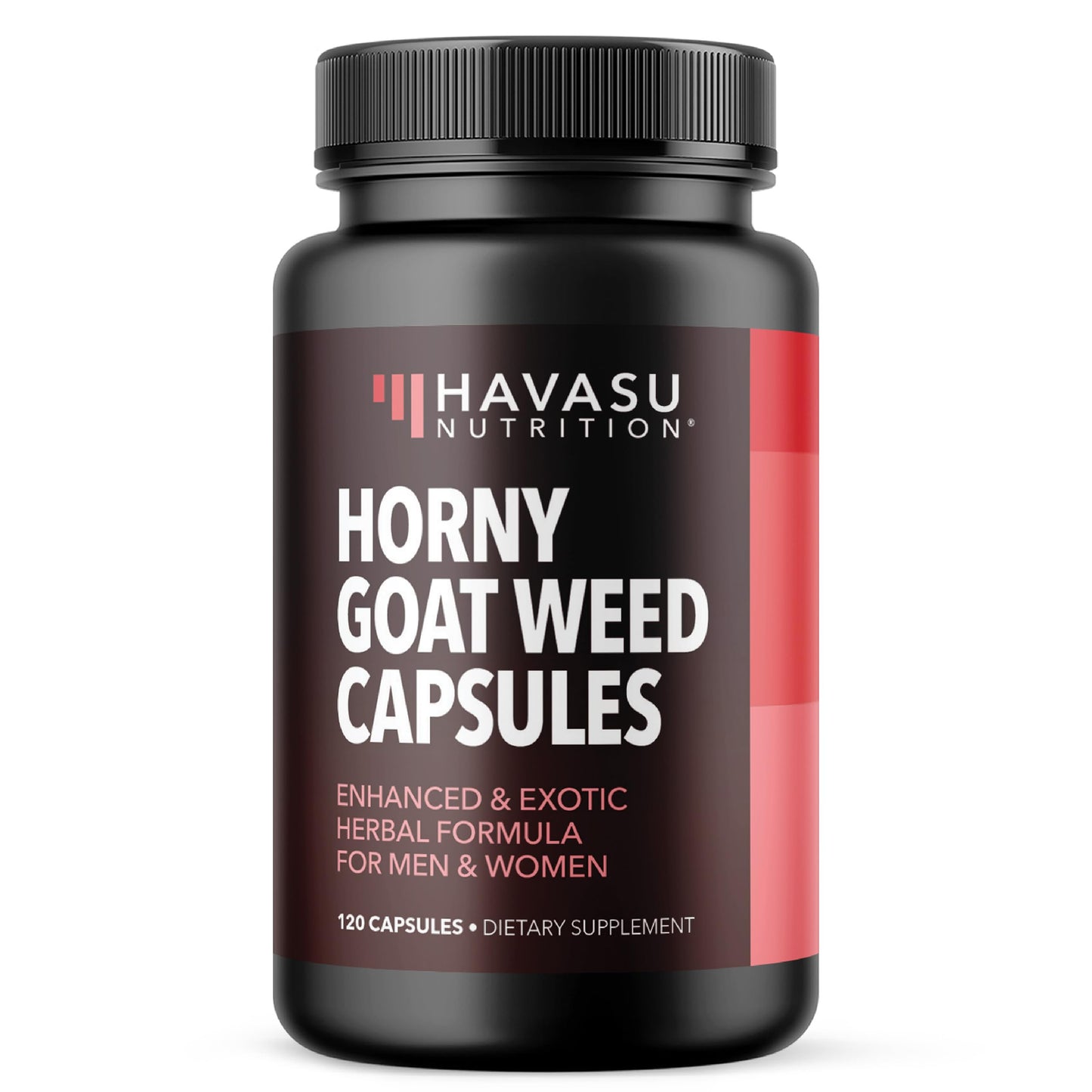 Horny Goat Weed Capsules with Tongkat Ali & Muira Puama - Extra Strength, 120-Count (2-Month Supply)