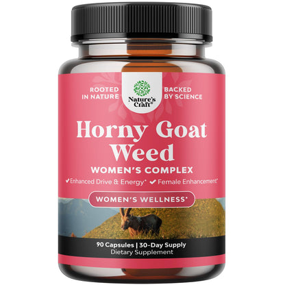 Horny Goat Weed for Women – Hormone Balance & Mood Support | 90 Count
