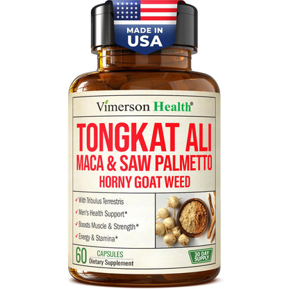 HornyGoatWeed for Men – 1000mg per Serving | Male Enhancement with Maca & Tongkat Ali