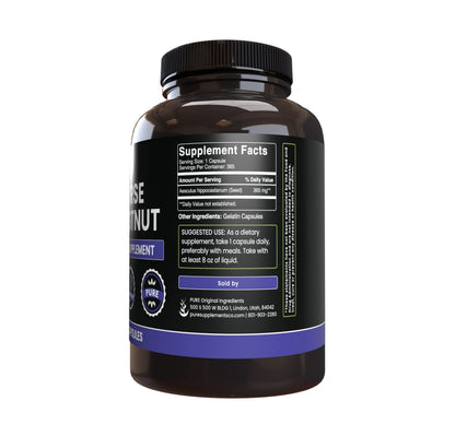 PURE ORIGINAL INGREDIENTS Horse Chestnut (365 Capsule), No Magnesium Or Rice Fillers, Always Pure, Lab Verified