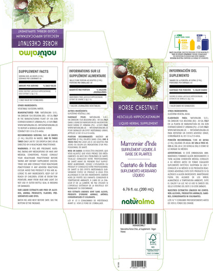 Naturalma Horse Chestnut Seed Tincture 1:5 – Alcohol-Free, Vegan Drops (6.76 fl oz)
