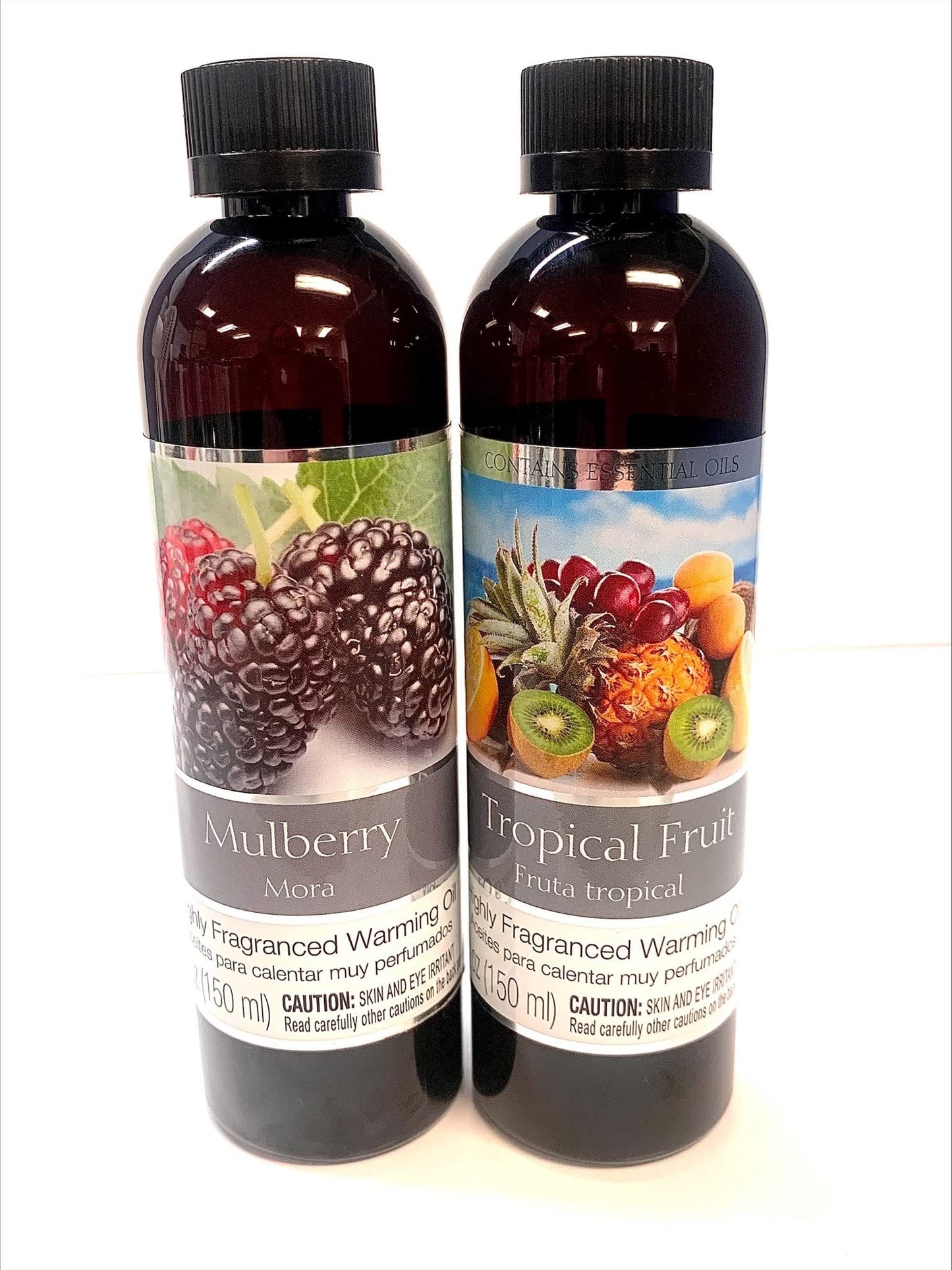 Hosley 2-Pack Fragrance Warming Oils 5oz Mulberry & Tropical Fruit