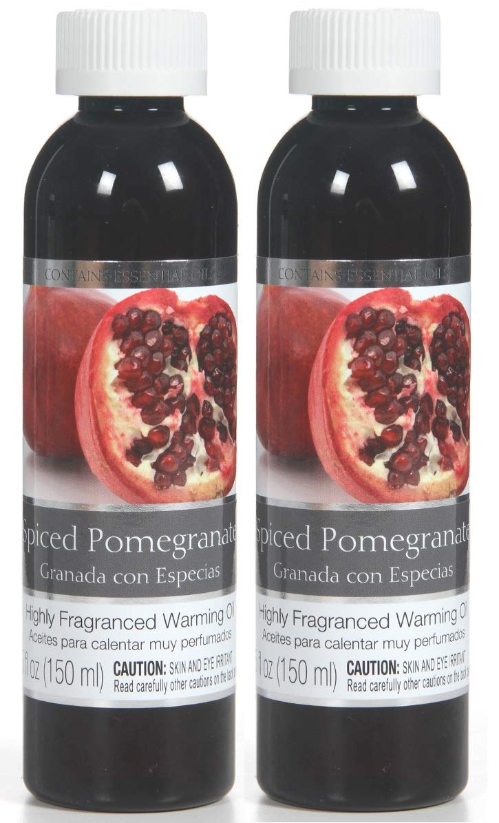 Hosley Spiced Pomegranate Fragrance Warming Oils – Set of 2 (5oz Each)