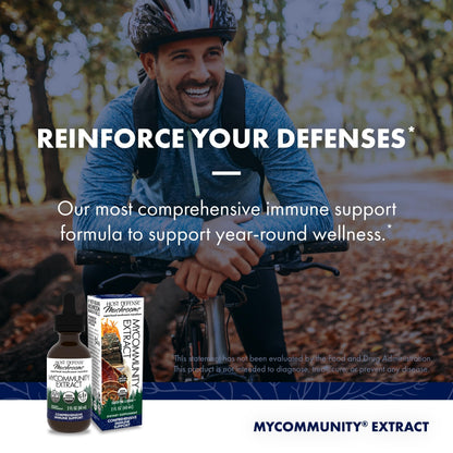 Host Defense MyCommunity Extract - 17-Species Mushroom Blend for Immune Support (2 fl oz)