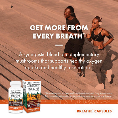 Host Defense Breathe Capsules - Immune & Respiratory Support | 60 Capsules