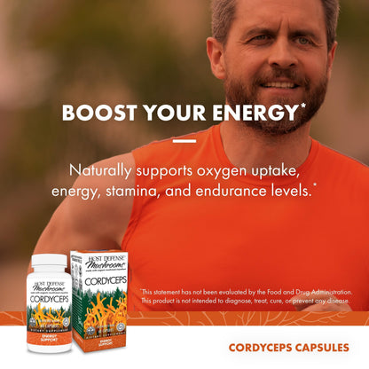 Host Defense Cordyceps Capsules – Immune & Energy Support (60 Caps)