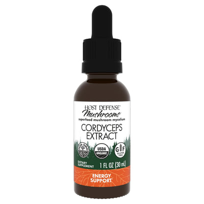 Host Defense Cordyceps Extract – Immune & Energy Support (1 fl oz)