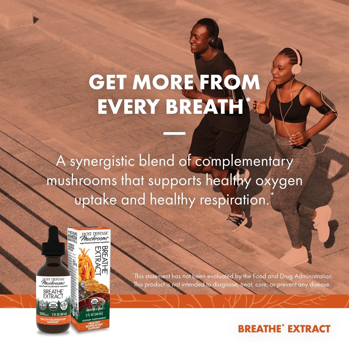 Host Defense Breathe Extract - Immune & Respiratory Support Mushroom Liquid (2 oz, 60 Servings)