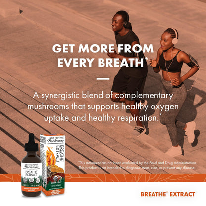 Host Defense Breathe Extract - Immune & Respiratory Support Mushroom Liquid (2 oz, 60 Servings)