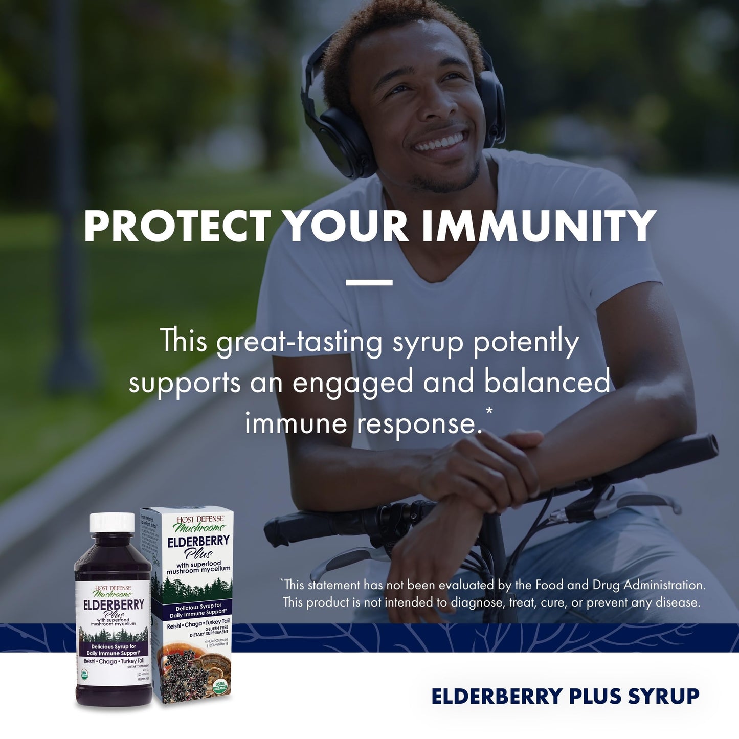 Host Defense Elderberry Plus Syrup - Immune & Respiratory Support Mushroom Supplement with Turkey Tail, Reishi, Agarikon & Chaga | 4 fl oz (12 Servings) Pack of 2