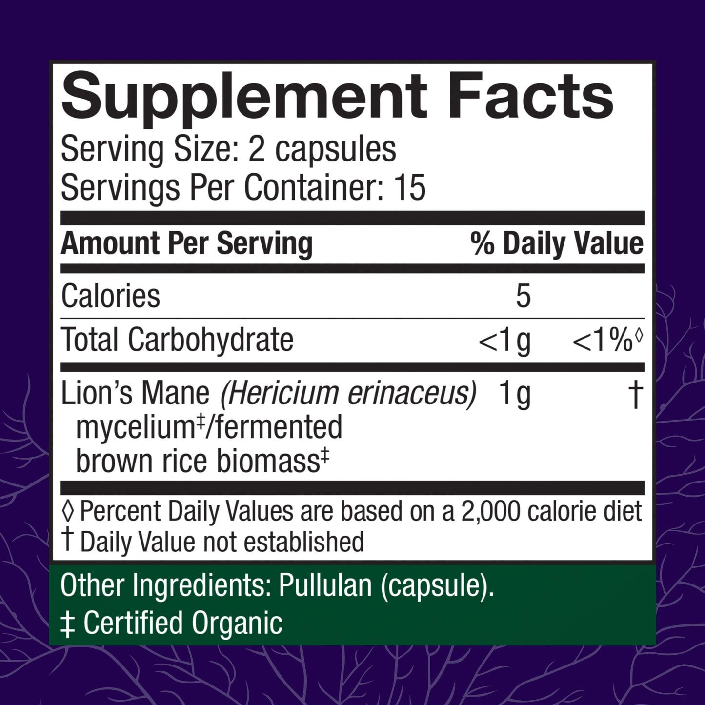 Host Defense Mushrooms Lion's Mane – Brain Health & Focus Capsules (30 Capsules / 15 Servings)