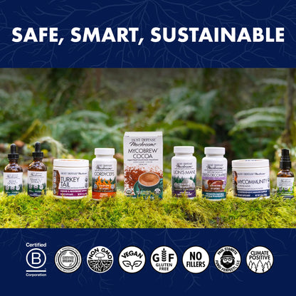 Host Defense Mushrooms Lion's Mane – Brain Health & Focus Capsules (30 Capsules / 15 Servings)