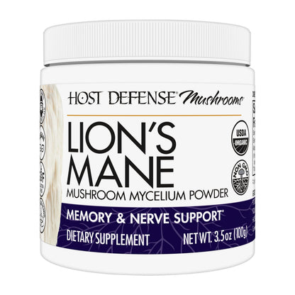 Host Defense Lion's Mane Powder - Brain Health & Focus (66 Servings)