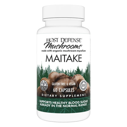 Host Defense Maitake Capsules – Immune & Cellular Health (60 Capsules, 30 Servings)