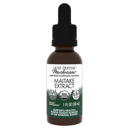 Host Defense Maitake Extract - Immune & Cellular Health Support - 1 oz (30 Servings)