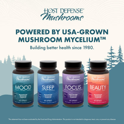 Host Defense MycoBenefits Mood* Capsules – Healthy Mind Support | Lion's Mane, L-Theanine & Ashwagandha | 60 Caps