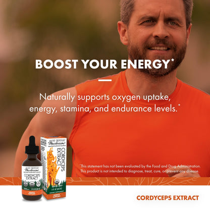 Host Defense Cordyceps Extract - Immune, Energy & Kidney Health Support - 2 oz