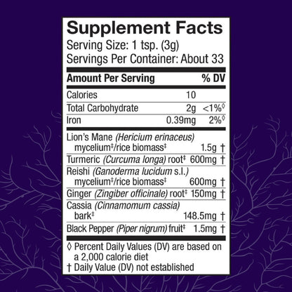 Host Defense MycoBotanicals Brain & Body Powder – Digestive & Immune Support with Lion's Mane & Reishi