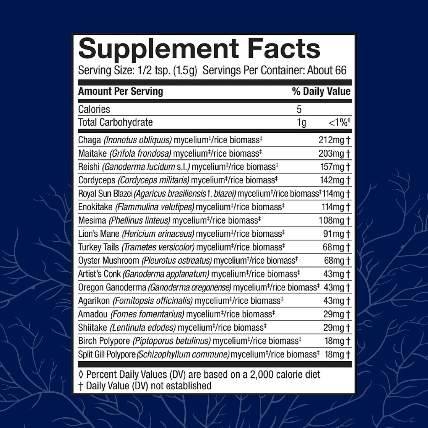 Host Defense MyCommunity Powder 17-Species Mushroom Blend for Immune Support - 100g (66 Servings)