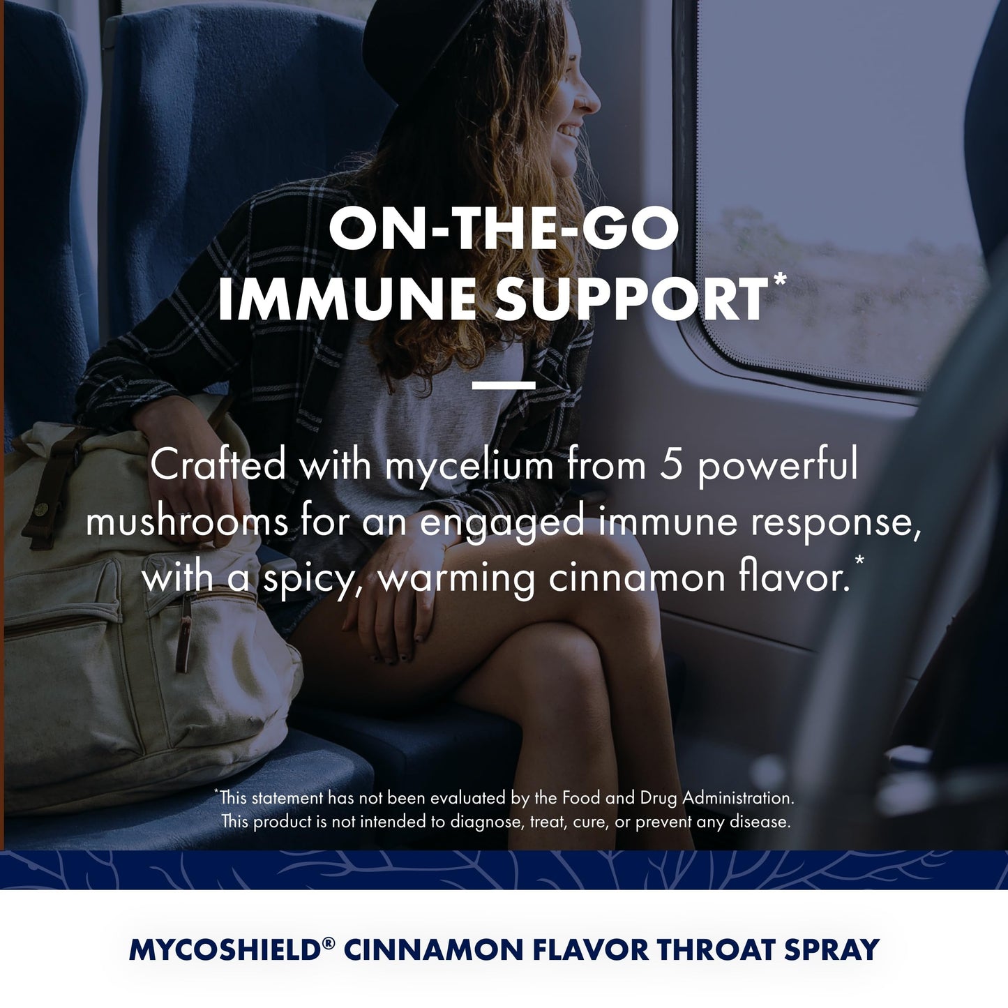 Host Defense MycoShield Throat Spray – Immune Support Mushroom Supplement (Chaga, Reishi, Turkey Tail) – Cinnamon, 2 oz