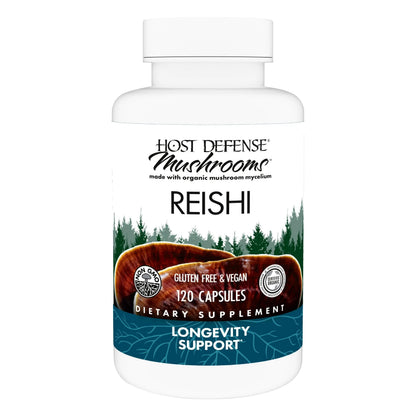 Host Defense Reishi Capsules | Immune & Heart Health Support, Energy & Vitality – 120 Capsules BritishVita | Premium UK Vitamins & Wellness Supplements